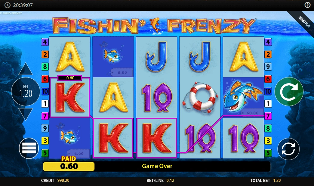Fishin Frenzy base game